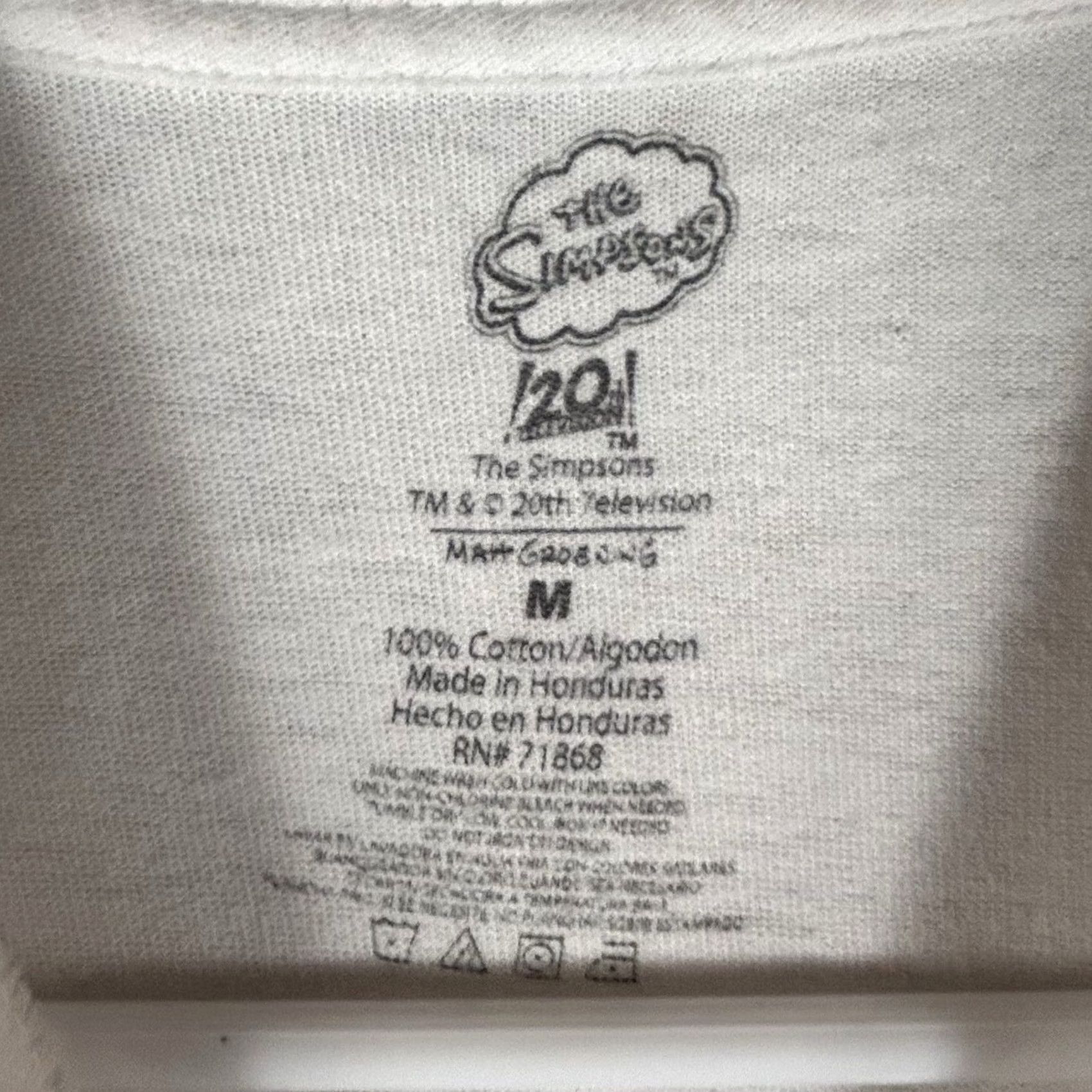 Vintage VINTAGE The Simpsons 20th Television T-shirt Mens M White Tee Top Bart Skateboard 90s Cartoon Retro Graphic Tee Size US M / EU 48-50 / 2 - 3 Thumbnail