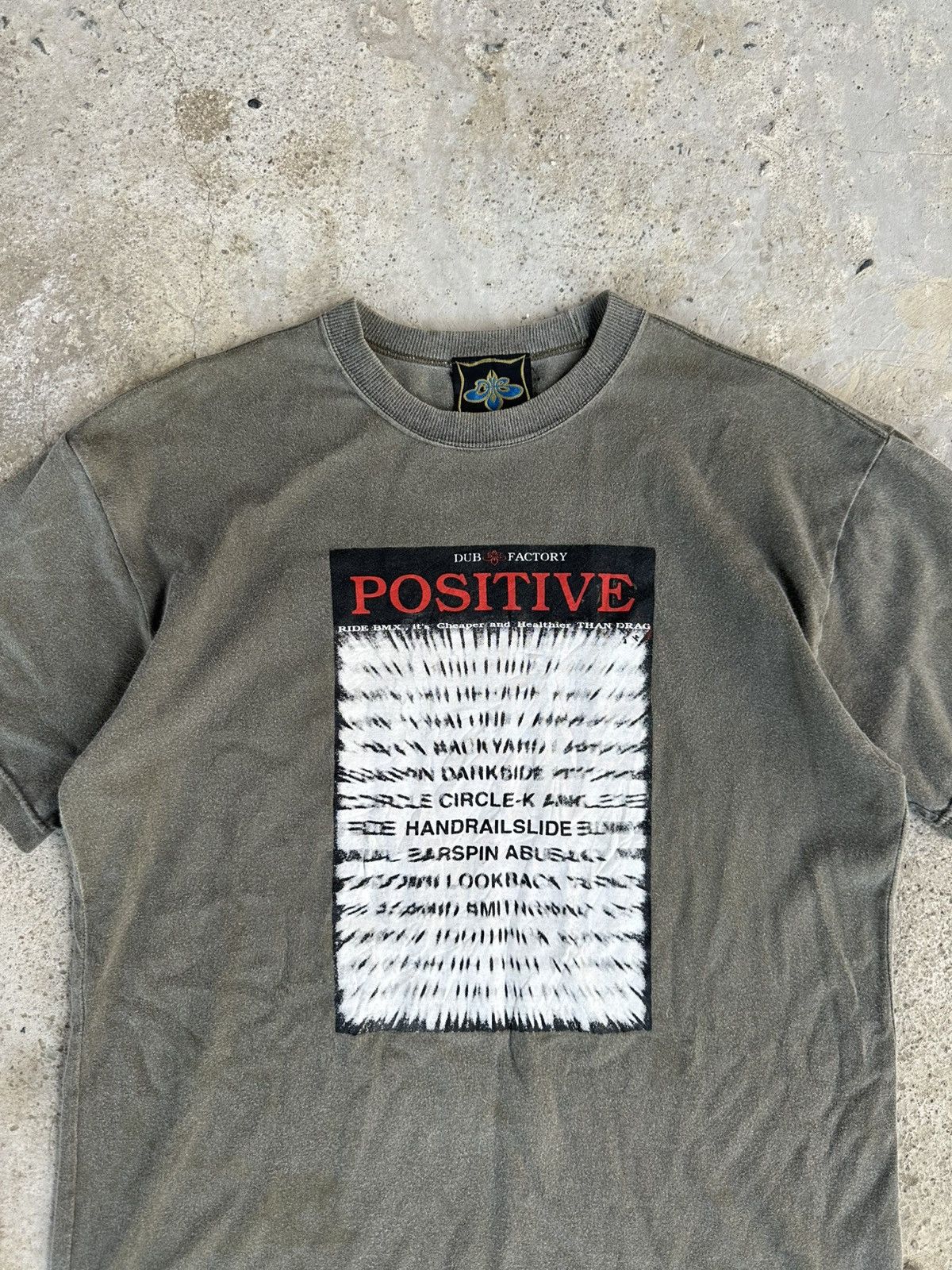 Seditionaries Vintage 90's Dub Factory x BMX " Positive " Anarchic Tees Size US L / EU 52-54 / 3 - 3 Thumbnail