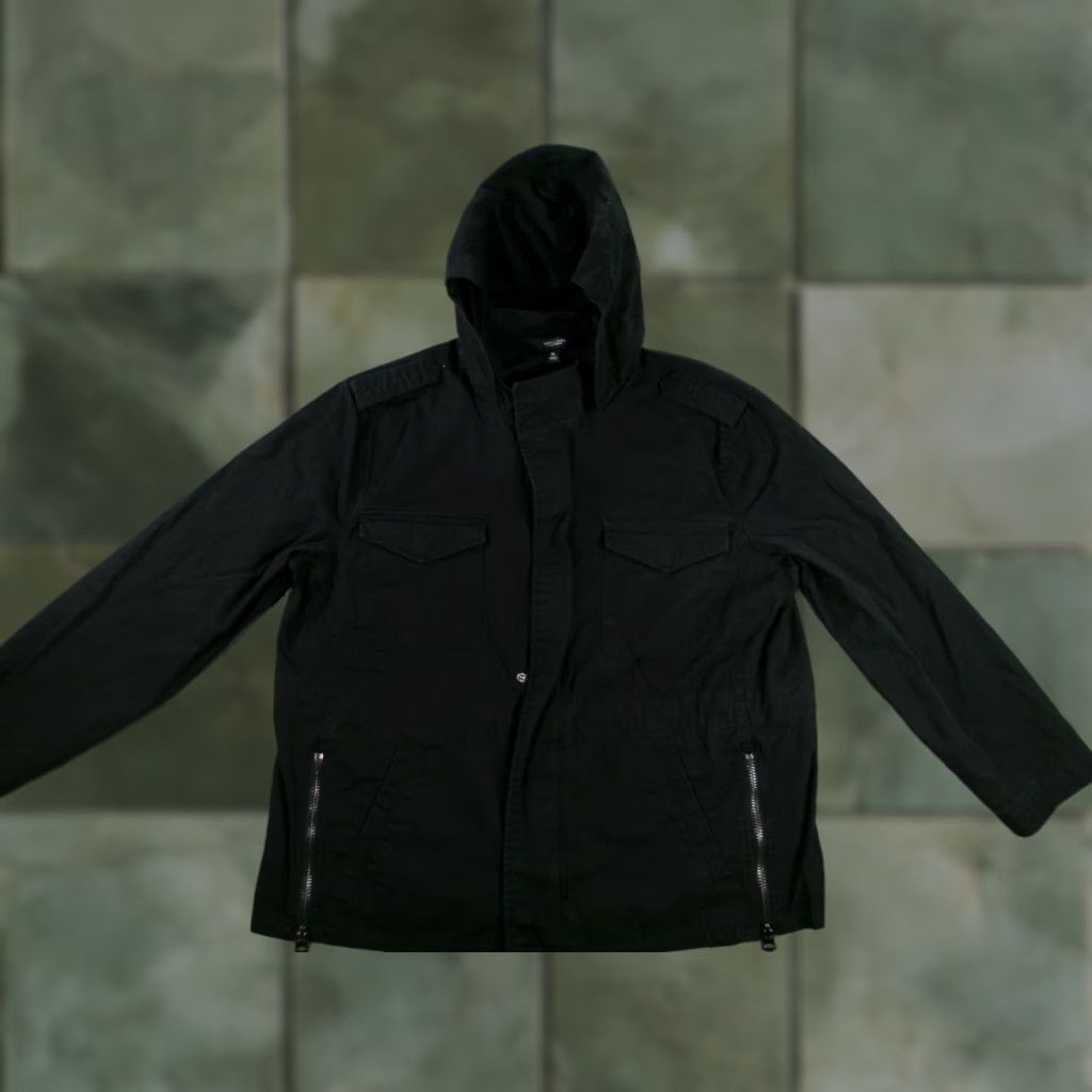Vintage VINTAGE Simply Vera Wang Jacket Women XL Black Canvas Hooded Pockets 80s 90s Workwear Mens Womens? Size XL / US 12-14 / IT 48-50 - 1 Thumbnail
