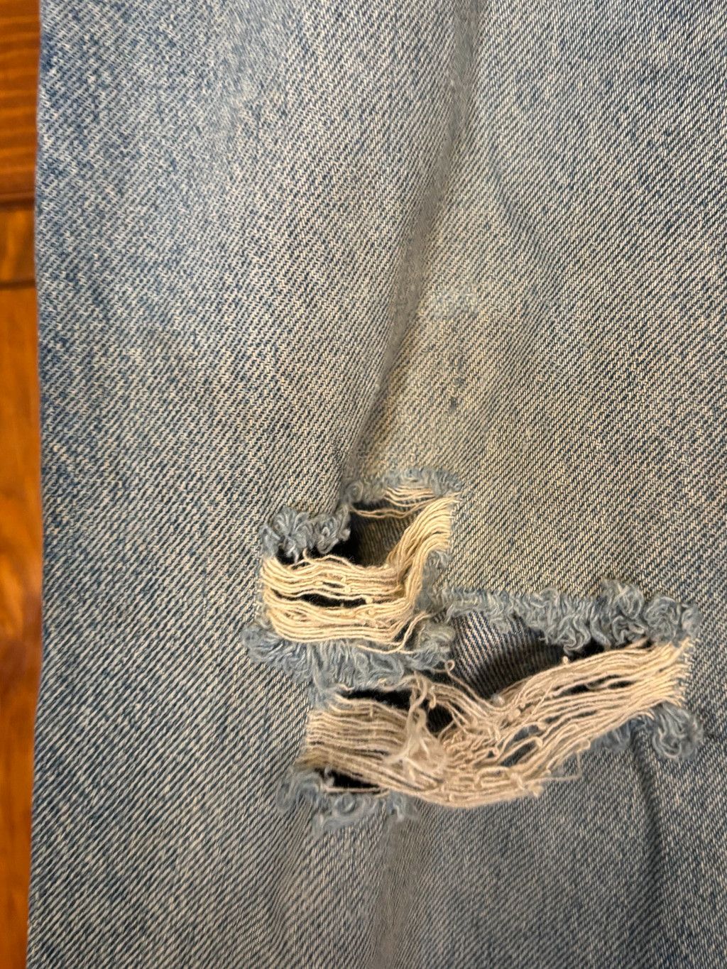JCPenney JCPenney Jeans Straight Leg Distressed 38x32 Blue Size US 40 / EU 56 - 6 Thumbnail