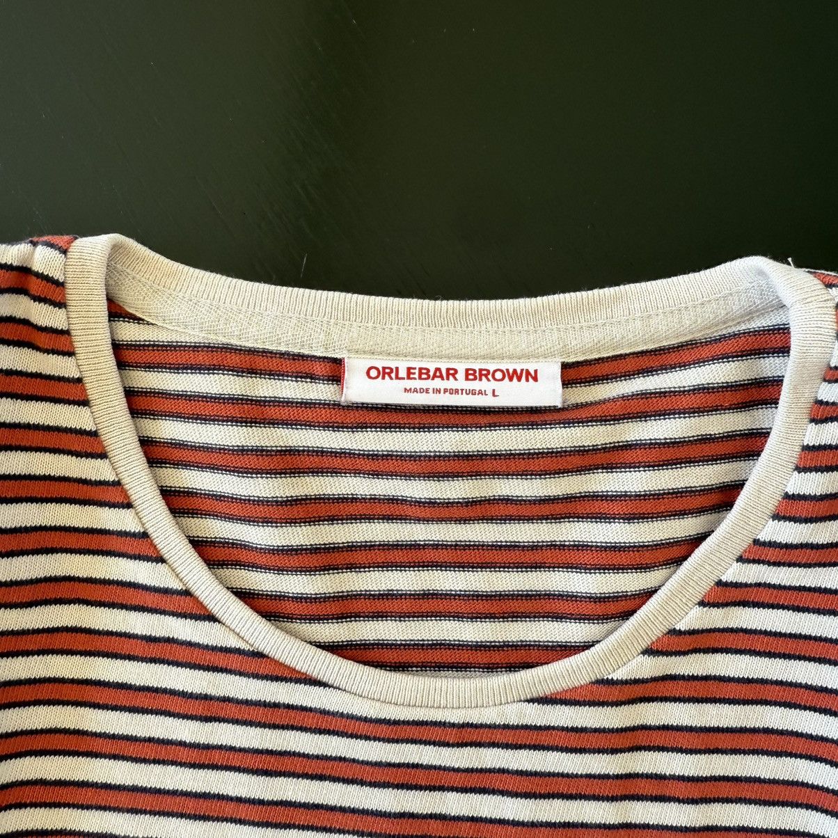 Orlebar Brown Orlebar Brown Red Striped Button Down Size Large Top Size US L / EU 52-54 / 3 - 5 Thumbnail