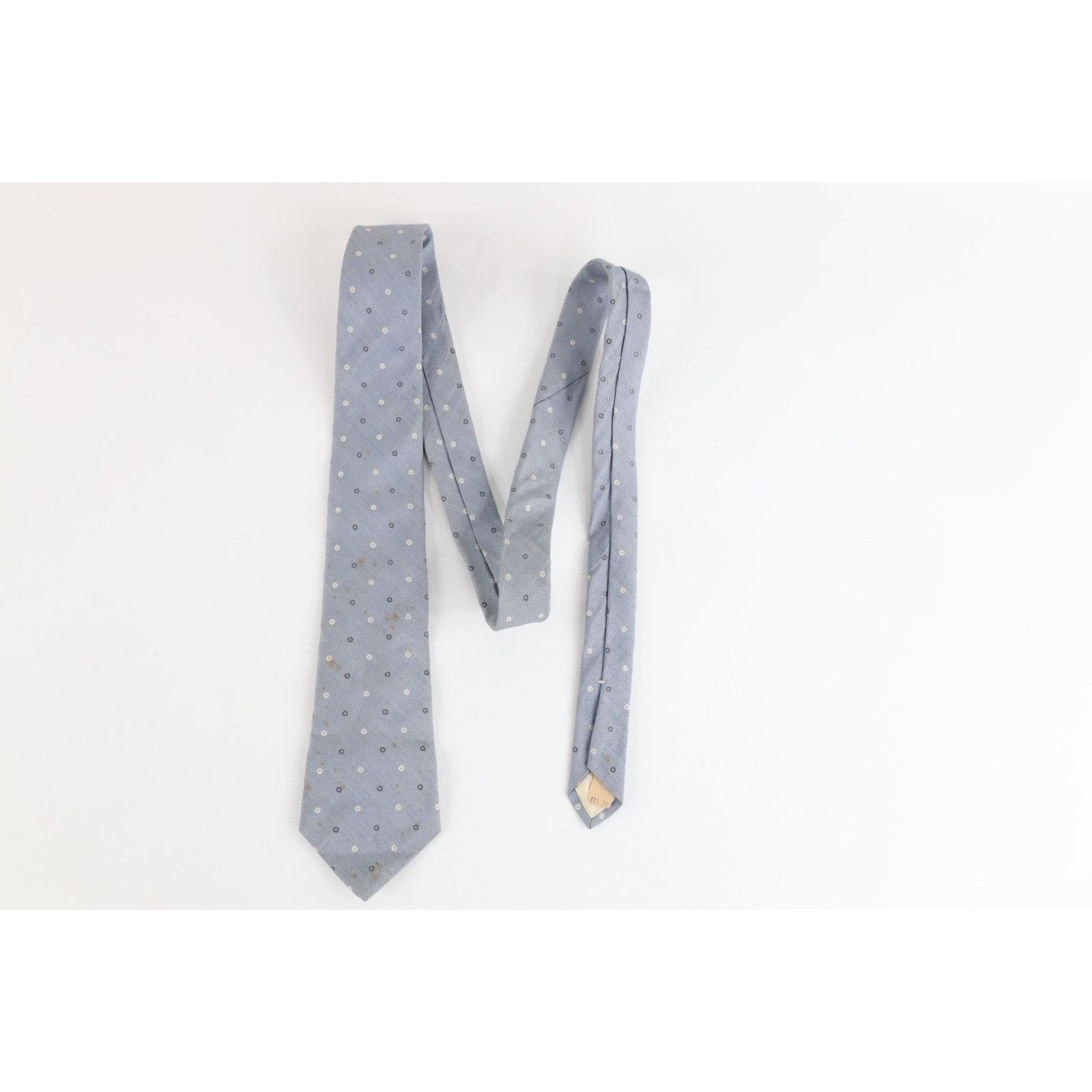 Vintage Vintage 80s 90s Calvin Klein Distressed Polka Dot Neck Tie Size ONE SIZE - 4 Thumbnail