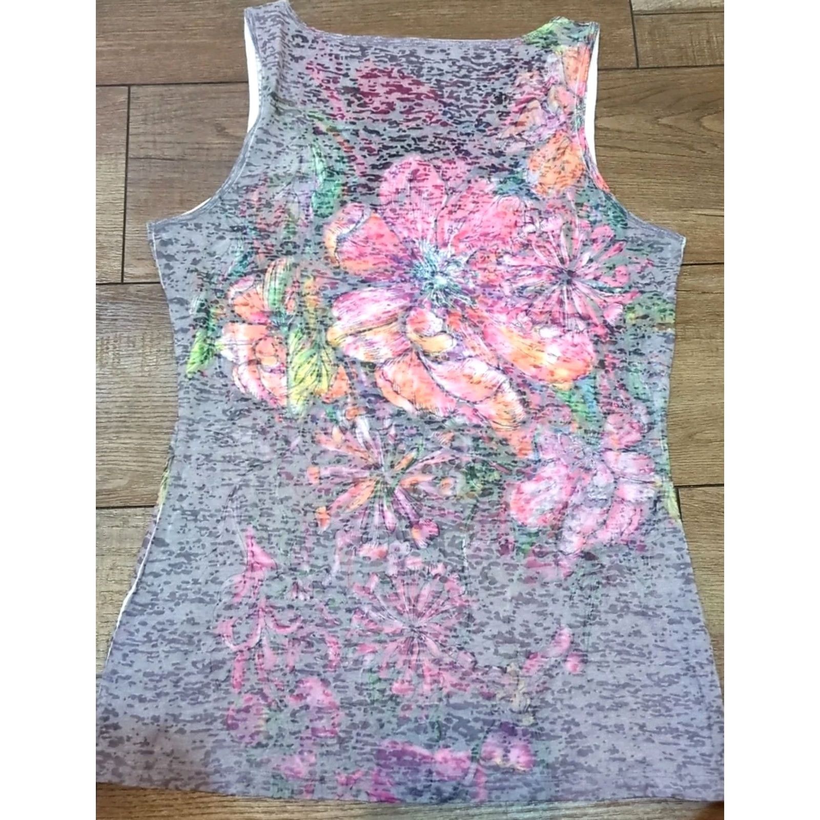 Express Express Tank Women M Floral Lightweight Purple Multicolor Tank Size M / US 6-8 / IT 42-44 - 4 Thumbnail