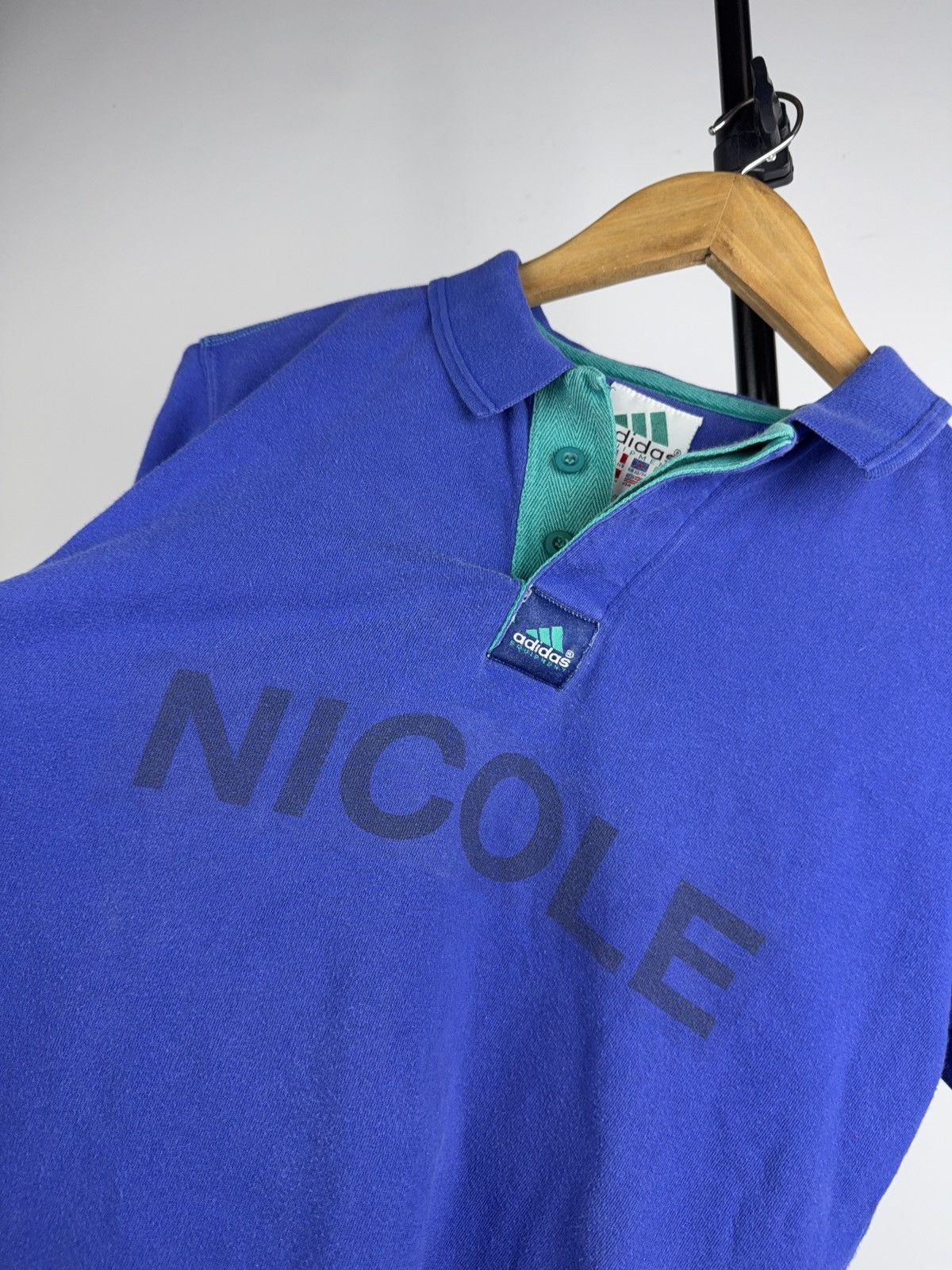 Adidas Adidas Equipment Tennis Polo Nicole Vintage 90s Blue Shirt Size L / US 10 / IT 46 - 5 Thumbnail