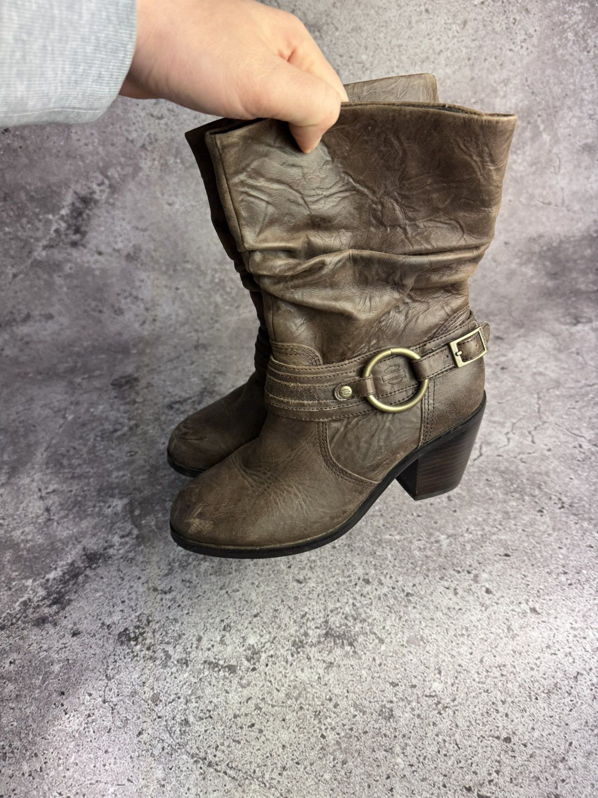 Harley Davidson Harley Davidson Women’s Boots Shoes Brown Leather Size US 6 / IT 36 - 3 Thumbnail