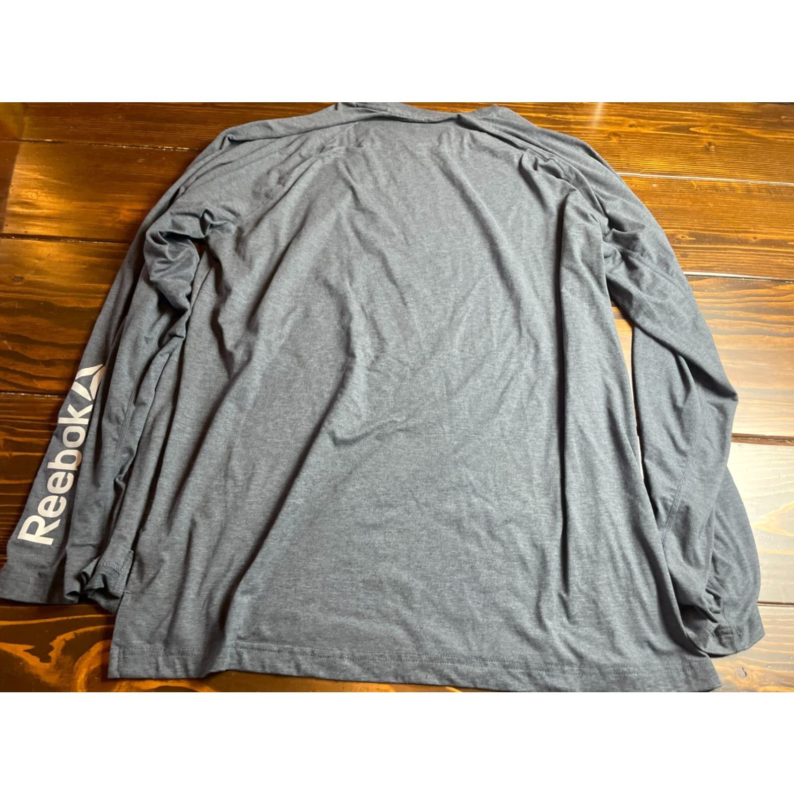 Reebok Reebok Shirt Mens 3XL Gray Activewear Long Sleeve Logo T-Shirt Size XXL / US 16-18 / IT 52-54 - 2 Thumbnail