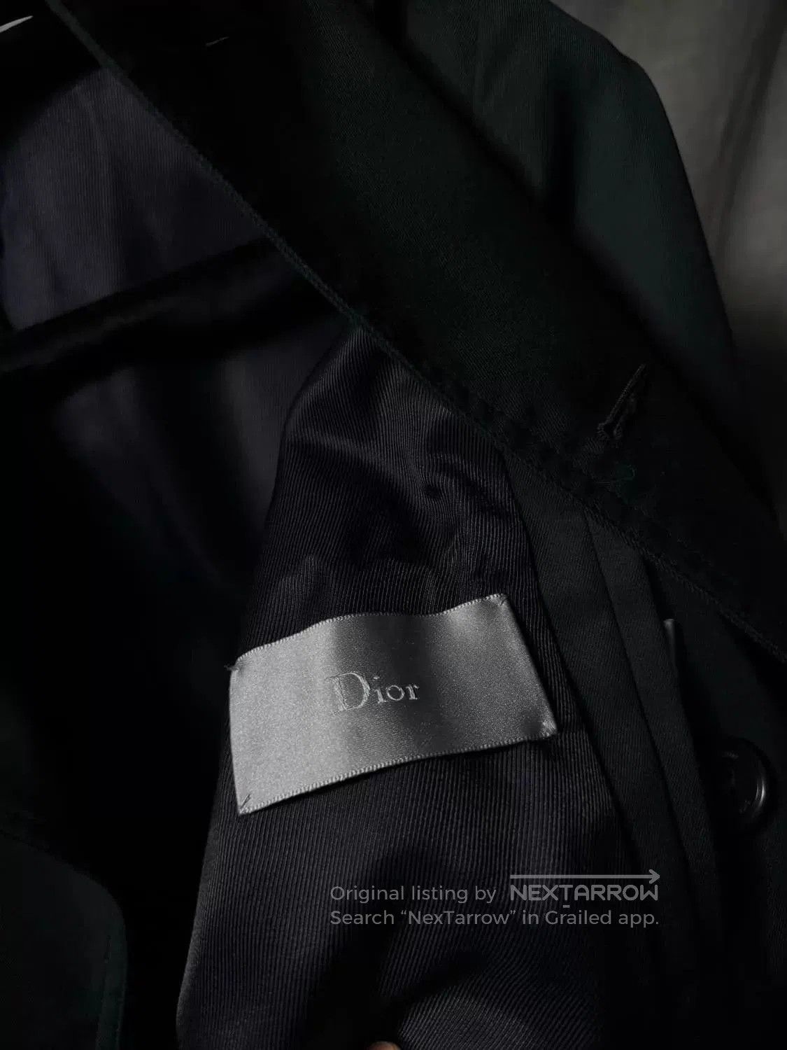Dior Black Double-Breasted Trench Coat Size S. Size US S / EU 44-46 / 1 - 2 Thumbnail