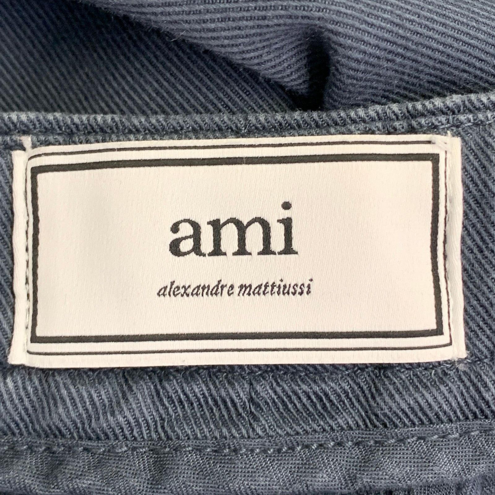 AMI Size M Blue Cotton Pleated Button Fly Casual Pants Size US 34 / EU 50 - 7 Thumbnail