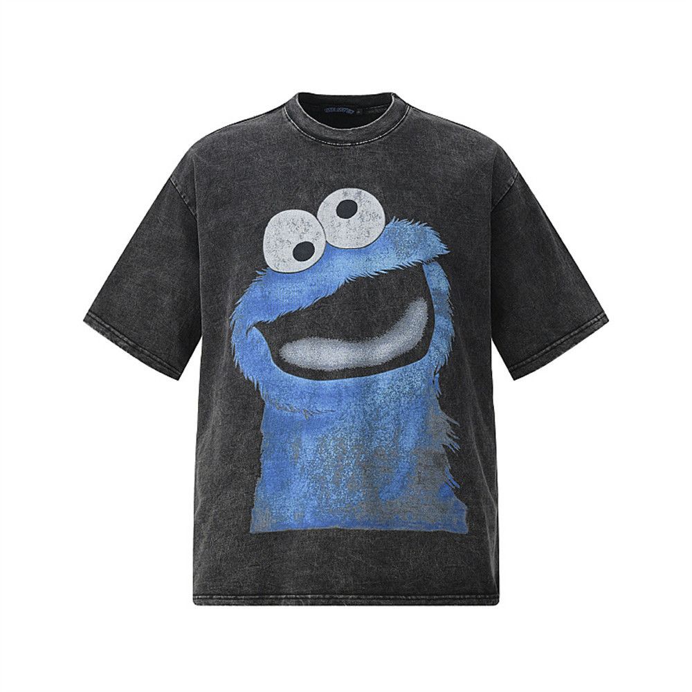 Vintage Men's Vintage Washed Distressed T-Shirt with Cartoon Print Size US L / EU 52-54 / 3 - 1 Thumbnail