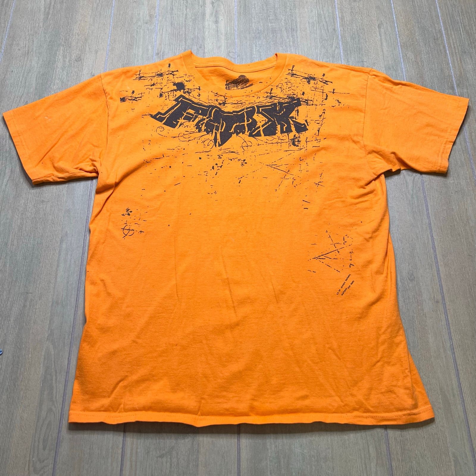 Fox Racing Y2K Fox Racing brand short-sleeve t-shirt Sz L orange Size US L / EU 52-54 / 3 - 8 Thumbnail