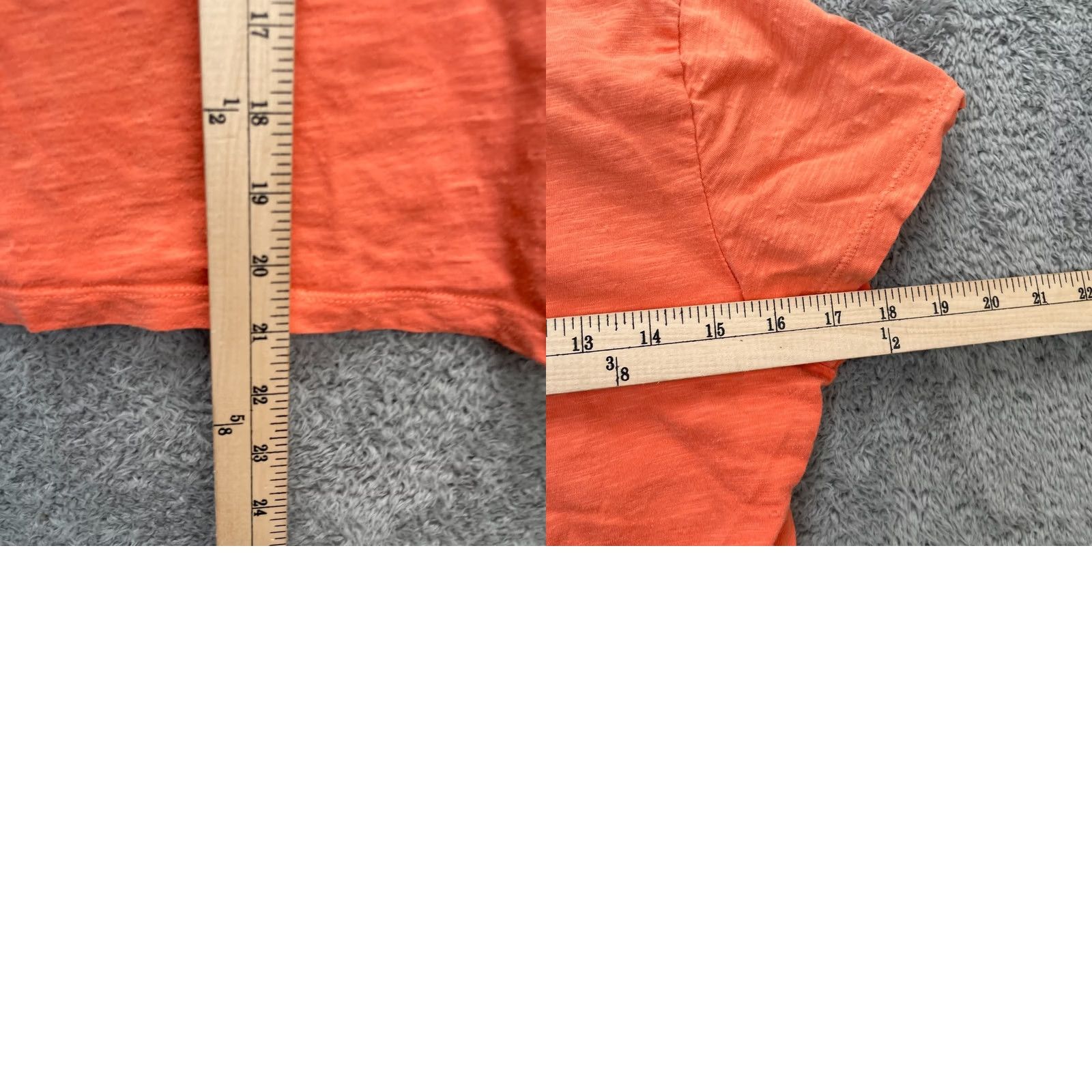 Eddie Bauer Eddie Bauer Womens Petite Medium Orange Heather V Neck Cap Sleeve Outdoor Shirt Size M / US 6-8 / IT 42-44 - 8 Thumbnail