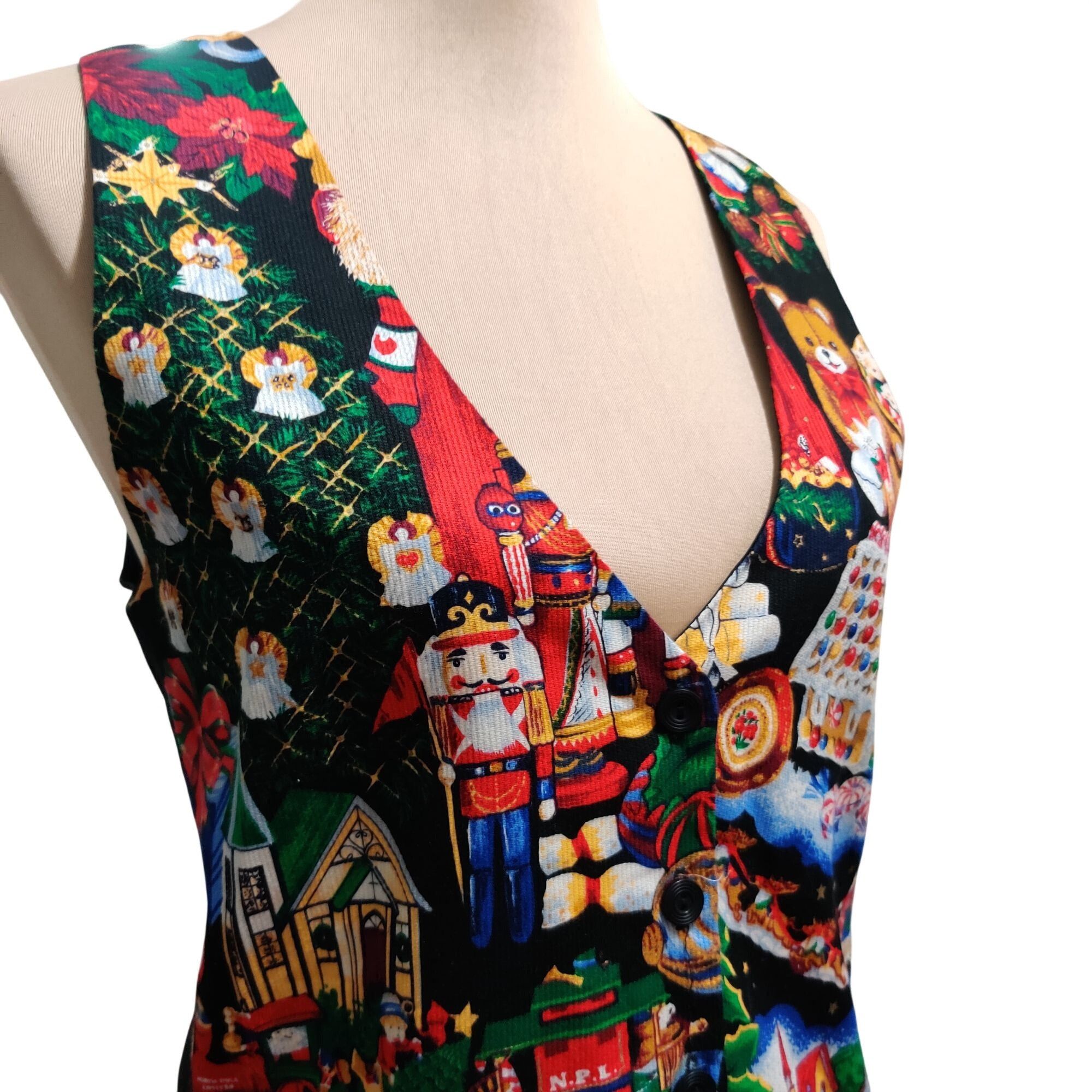 Vintage Vintage 111 Main Medium Christmas Nutcracker Santa Toy Print Size M / US 6-8 / IT 42-44 - 7 Thumbnail