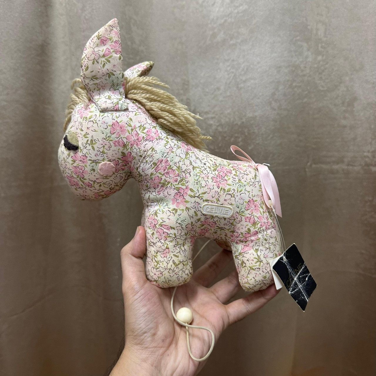 Celine Vintage CELINE Floral Donkey Music Box Plush Toy Japan 1980s Size ONE SIZE - 1 Thumbnail
