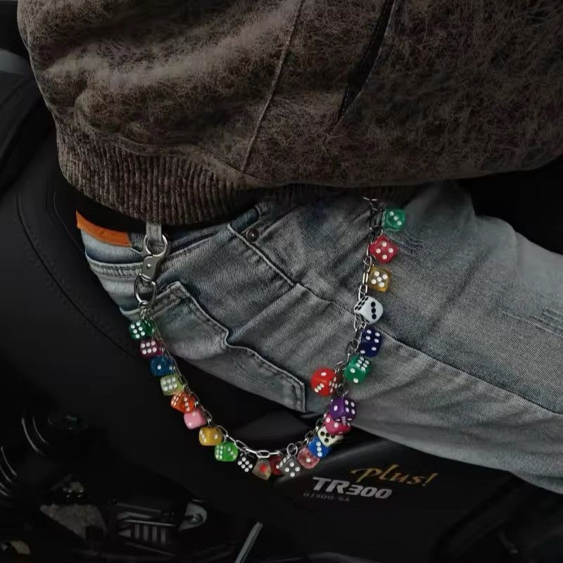 Other Streetwear Colorful Dice Pants Chain Size ONE SIZE - 5 Thumbnail