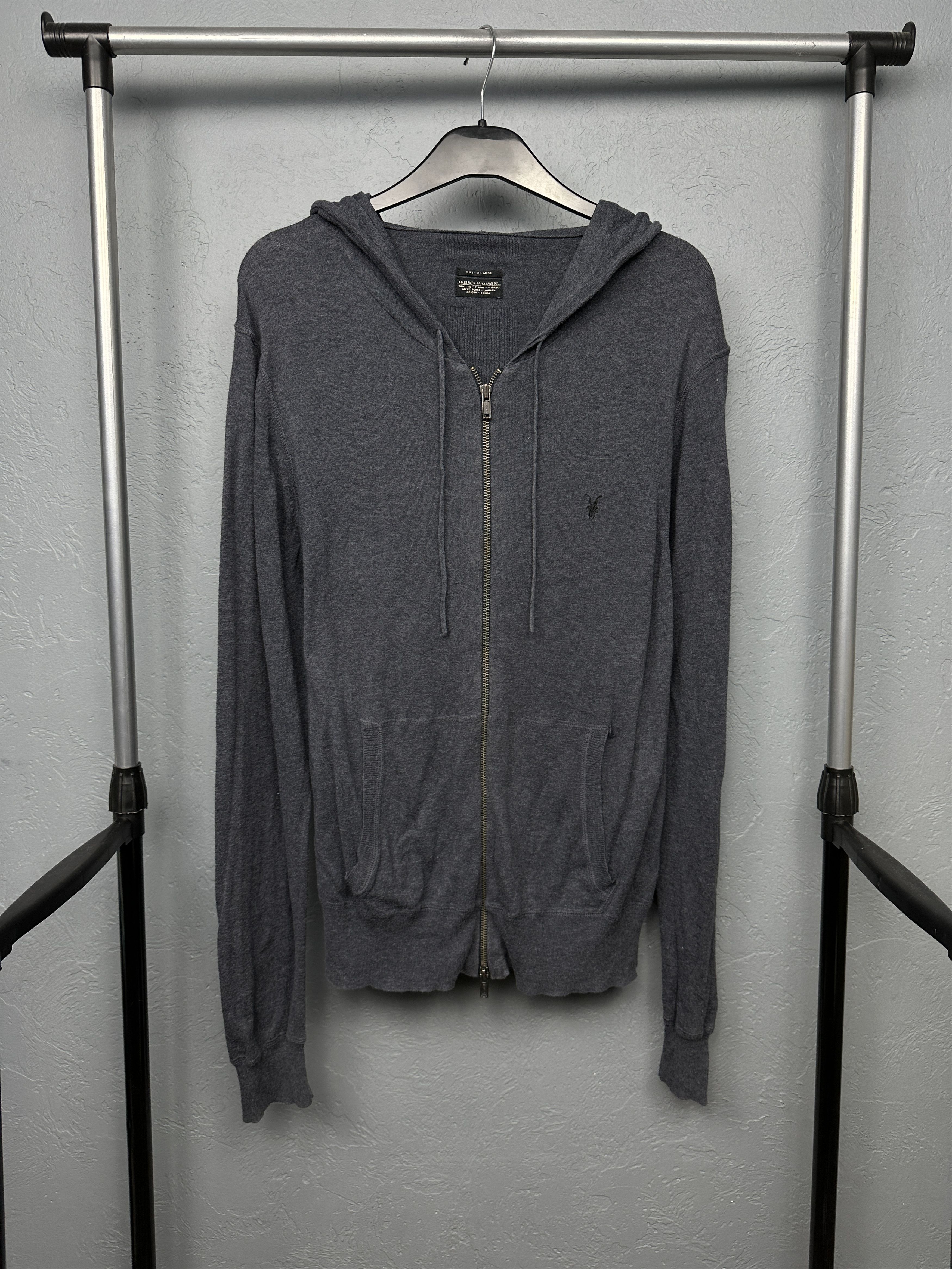 Allsaints × Vintage Allsaints Vintage Mens Devise Zip Hoodie Size US XL / EU 56 / 4 - 1 Thumbnail