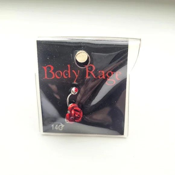 Vacation Red Rose Navel Ring Beach Gift Love Valentine Size ONE SIZE - 2 Thumbnail