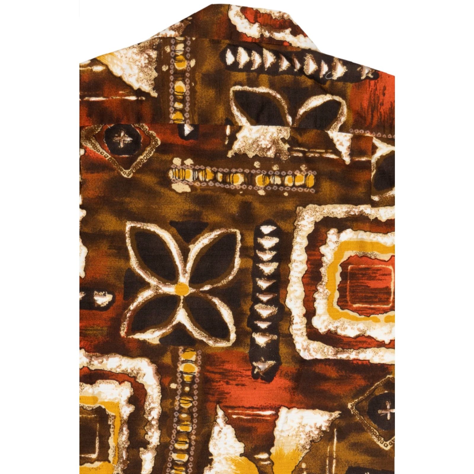 Vintage VINTAGE Kay O' Kauai Hawaiian Shirt L Brown 1950s Tiki Buttons Short Sleeve Mens Size US L / EU 52-54 / 3 - 7 Thumbnail