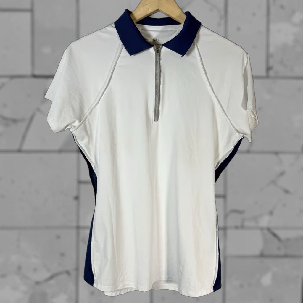 Peter Millar VINTAGE Peter Millar Women's Golf Shirt Polo Half Zip Athletic Fit Size M White Activewear Size M / US 6-8 / IT 42-44 - 1 Thumbnail