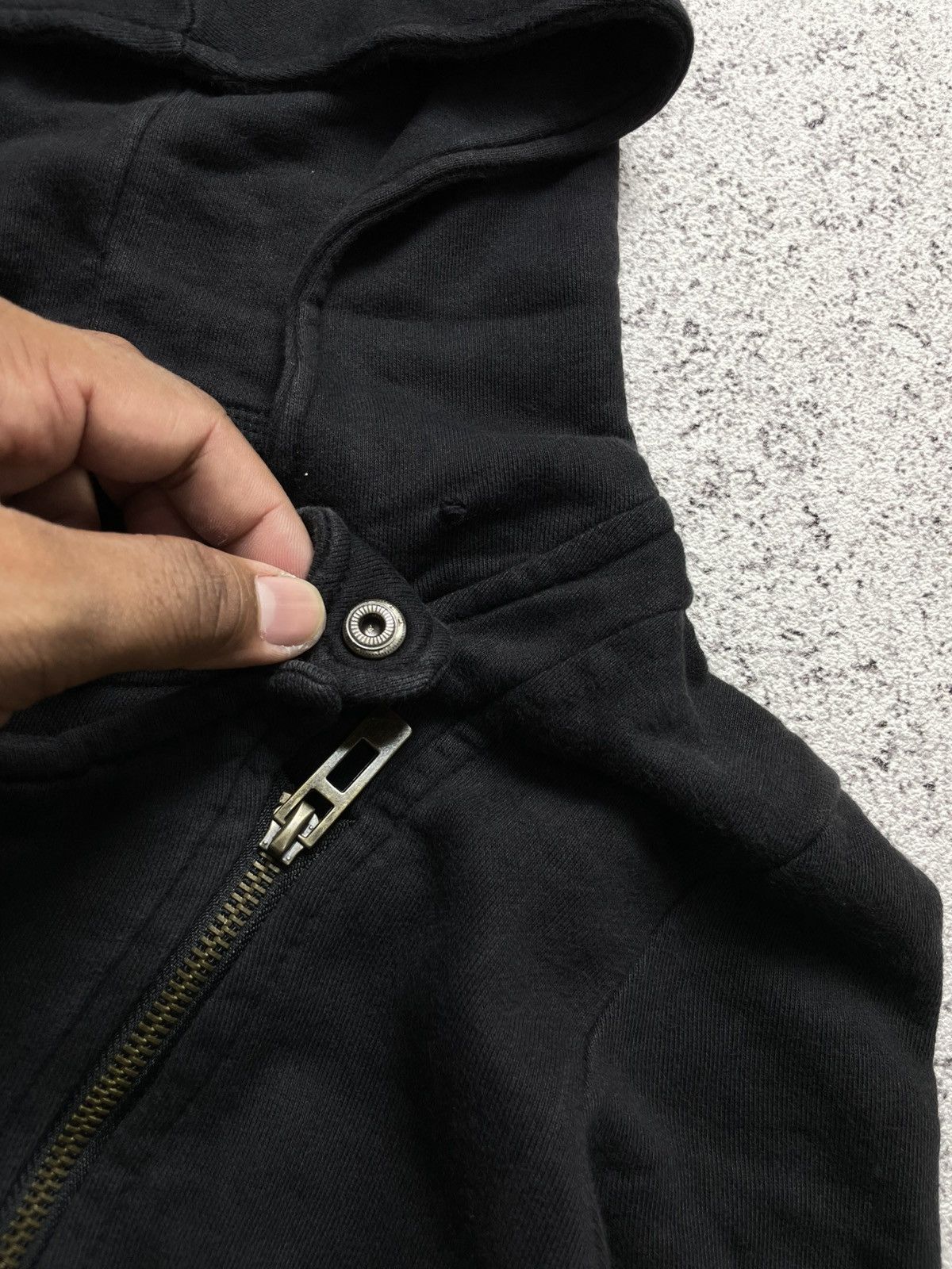 Japanese Brand 2000s Doublju - Asymmetrical Zip Hoodie Rick Owens lgb Style Size US S / EU 44-46 / 1 - 4 Thumbnail