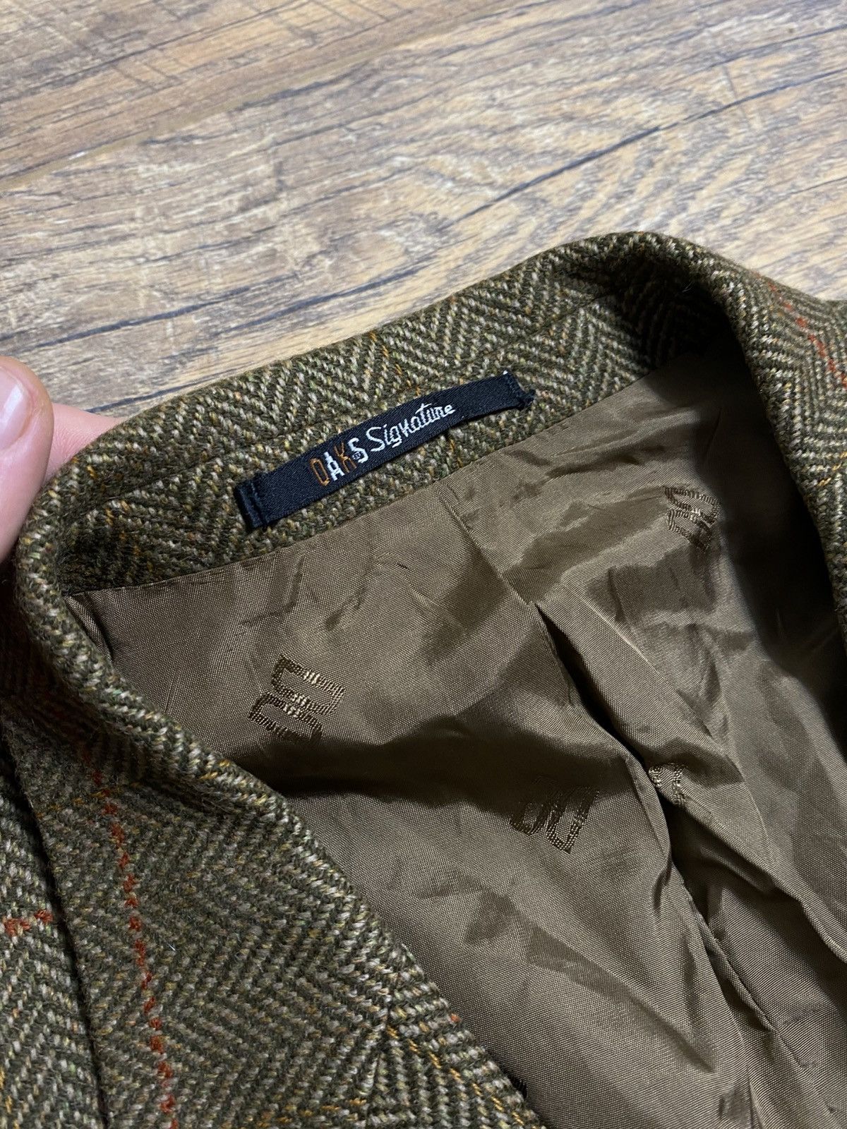 DAKS DAKS London Signature Tweed Wool Sport Coat Made in Britain Size 44L - 3 Thumbnail