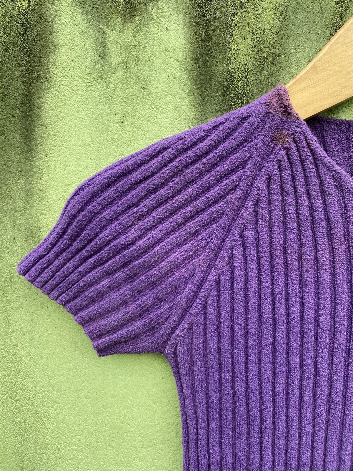 Yohji Yamamoto Yohji Yamamoto D’URBAN A.A.R Vintage Ribbed Purple Knit Tee Size ONE SIZE - 3 Thumbnail