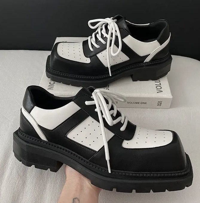 Designer × Japanese Brand Patchwork Fashion PU Leather Casual Boots Shoes Size US 10 / EU 43 - 5 Thumbnail