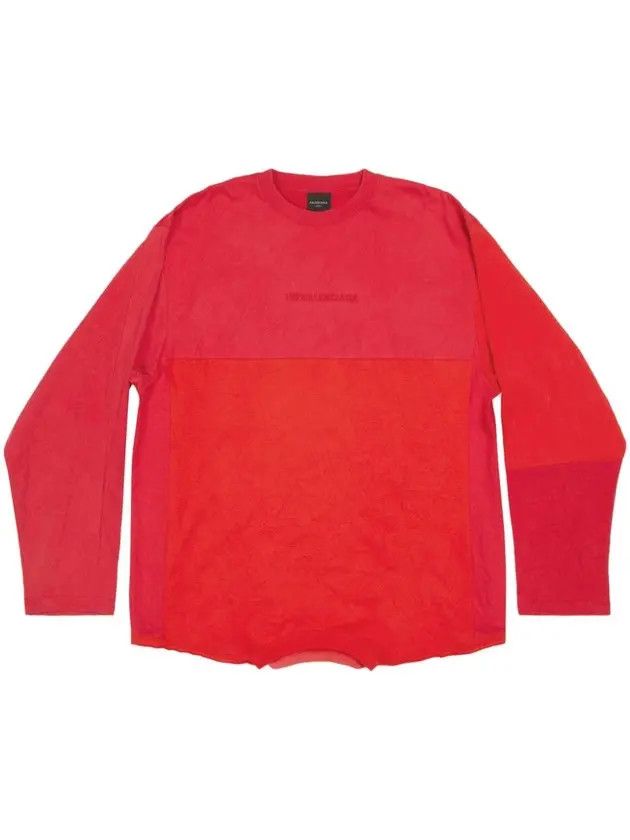 Balenciaga o1in1g1024 I Love Upcycled Long Sleeve T-Shirt Large Fit Red Size US XS / EU 42 / 0 - 1 Preview