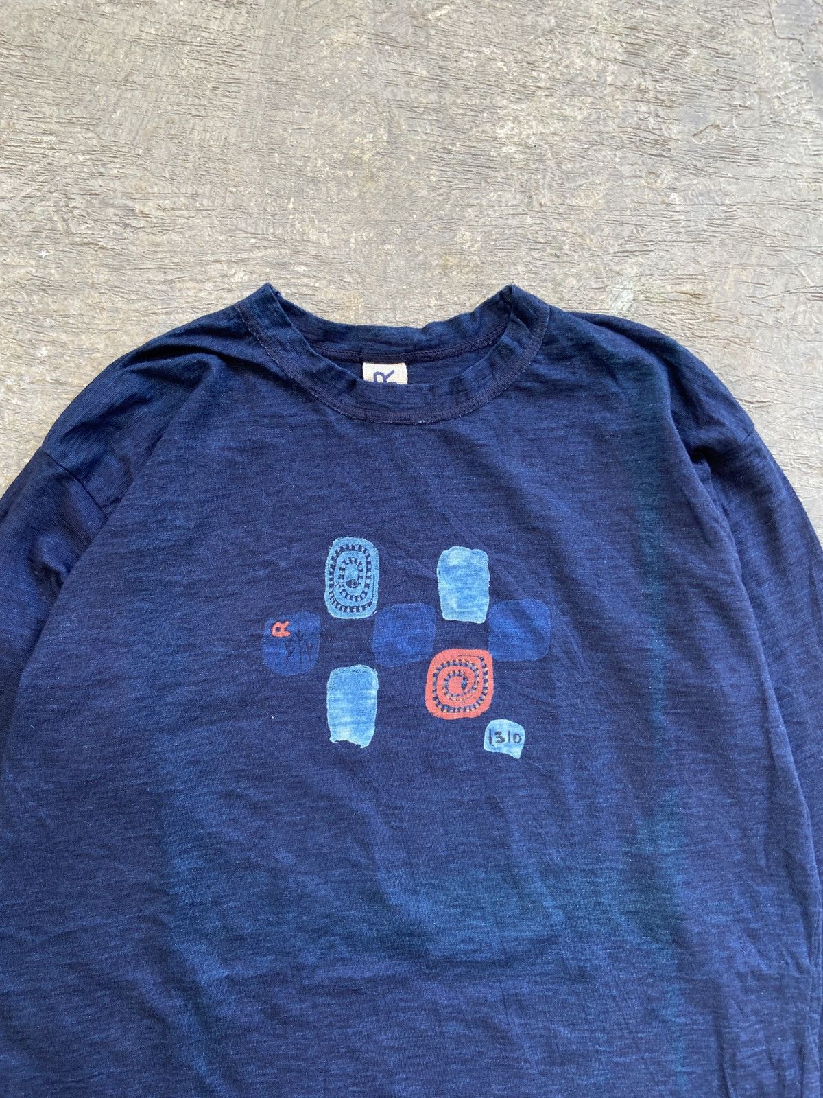 45rpm 2000s 45rpm - Indigo Blue Long Sleeve T-Shirt Size US L / EU 52-54 / 3 - 3 Thumbnail