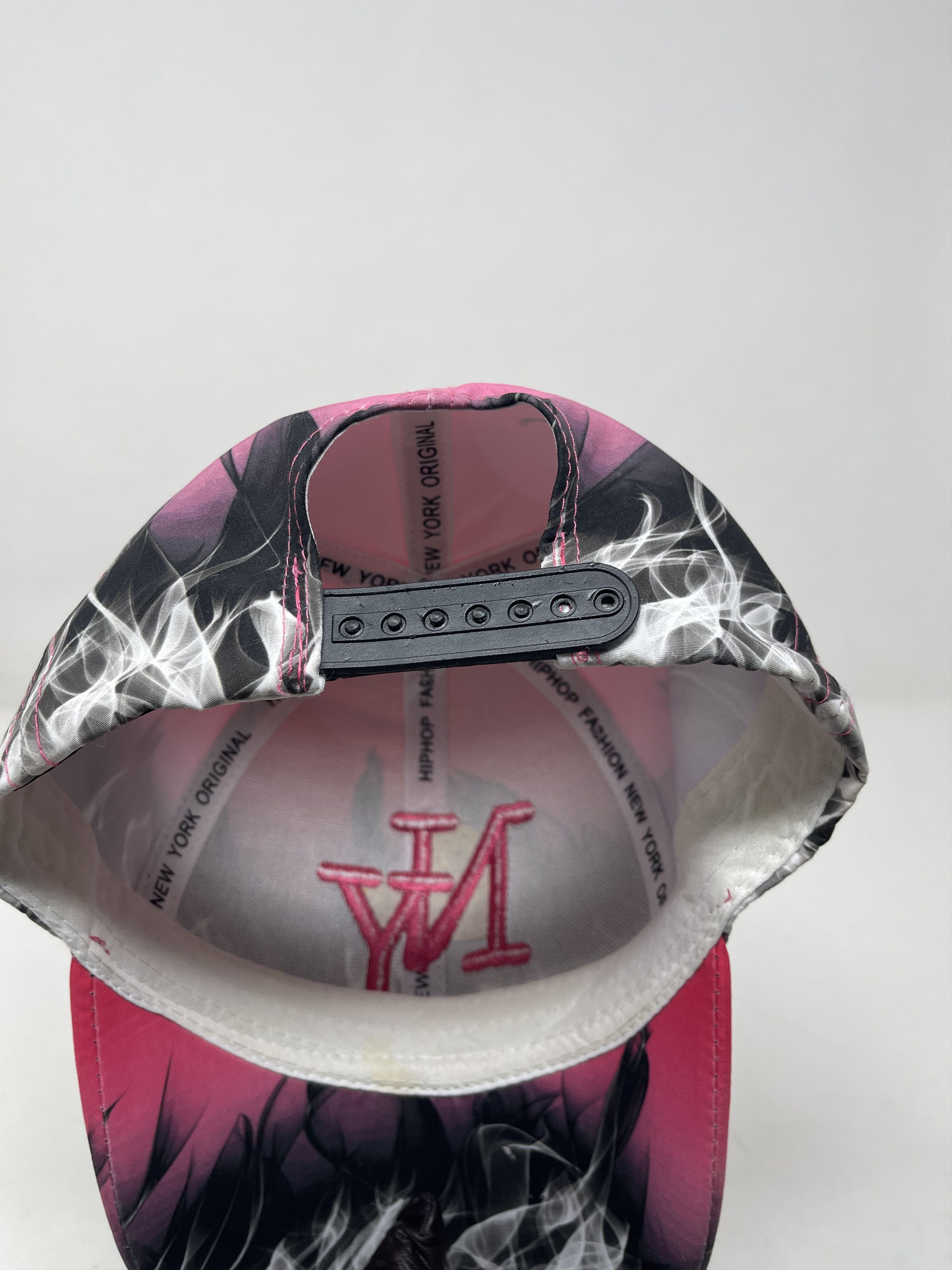 New York Yankees Hip Hop Honour Pink And Black Flames Hat Size ONE SIZE - 7 Thumbnail