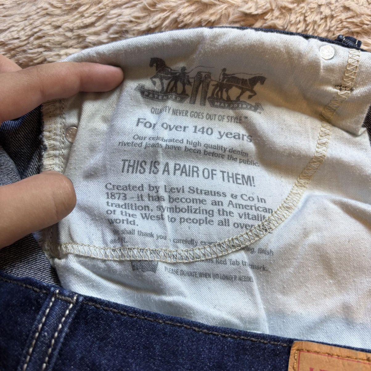 Levi's Vintage Levi’s 569 Jean Shorts Dark Wash Baggy Denim W34 Size US 34 / EU 50 - 5 Thumbnail