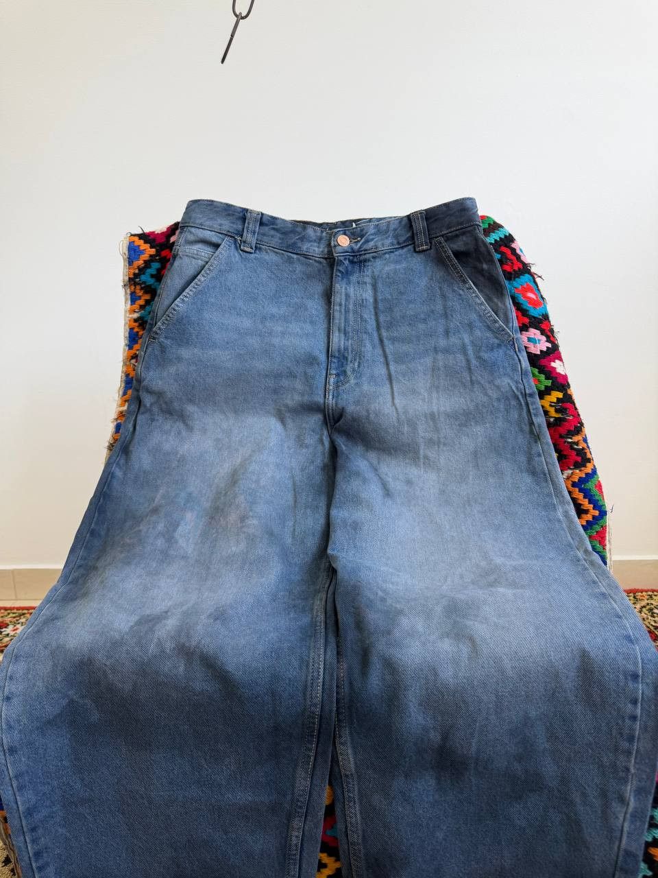 Japanese Brand Vintage tornado mart style washed baggy y2k hype Jeans Blue Size US 32 / EU 48 - 4 Thumbnail