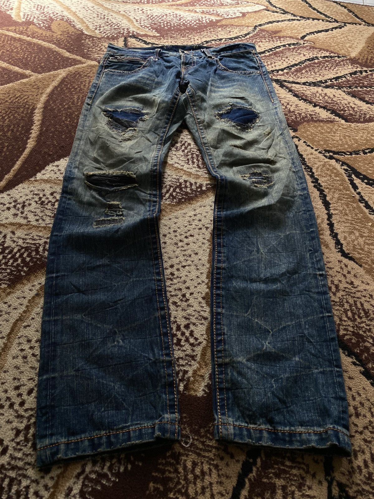 If Six Was Nine Mudwash Distressed Japanese Denim Size US 31 - 7 Thumbnail