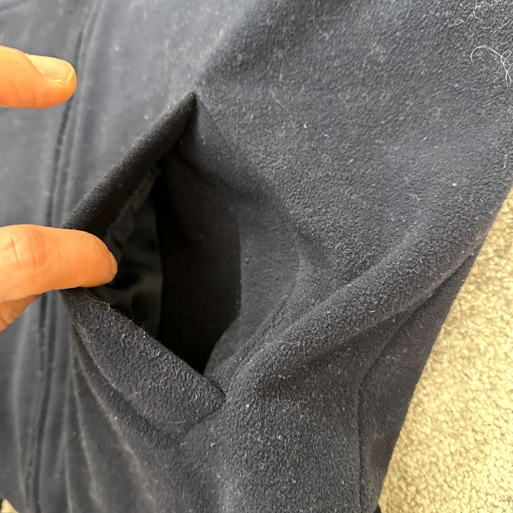 Vintage Dressbarn Jacket Women Large Navy Blue Full Zip Pocket Mock Lined Outdoor Solid Size L / US 10 / IT 46 - 5 Thumbnail