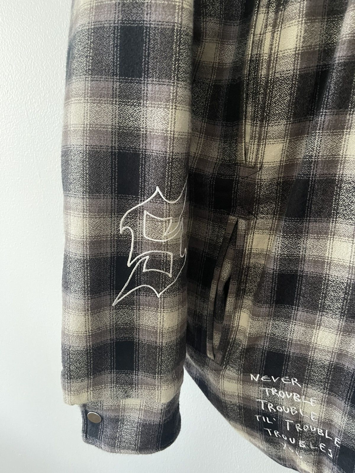 Saintwoods Saintwoods Grey Insulated Flannel Shirt Size US S / EU 44-46 / 1 - 5 Thumbnail