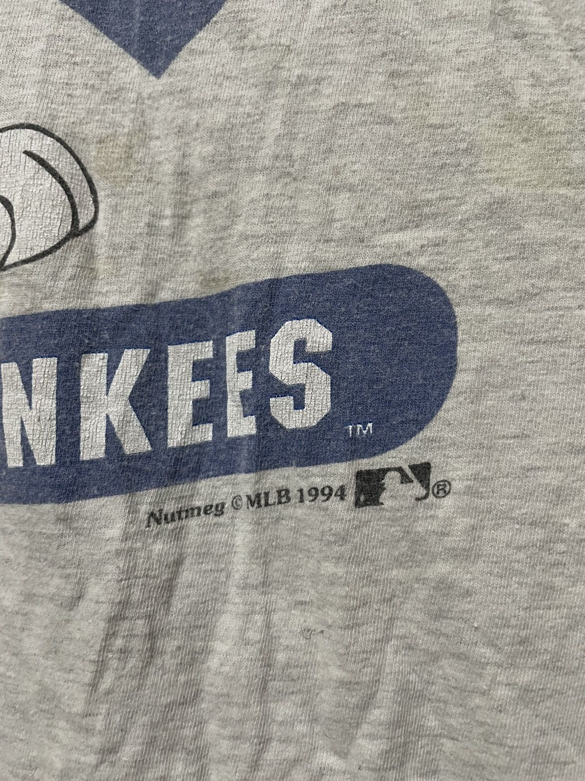 New York Yankees × Vintage × Warner Bros Vintage Yankees T-shirt 1994 Warner Bros. Nutmeg Mills Size US L / EU 52-54 / 3 - 12 Thumbnail