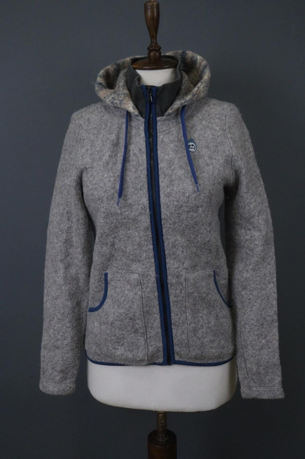 Designer E9 Planet Listen To The Nature Hooded Full Zip Fleece Jacket Size M / US 6-8 / IT 42-44 - 1 Thumbnail