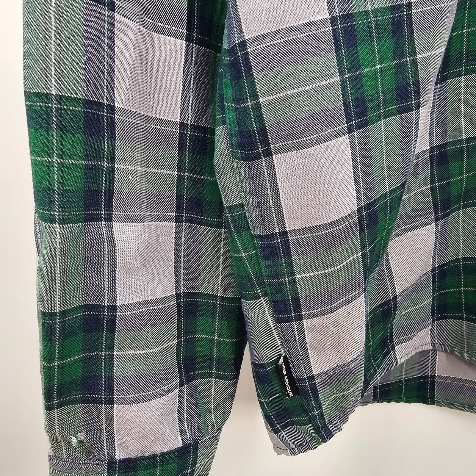 Under Armour Under Armour Green Plaid Elbow Patch Utility Shirt Large Size US L / EU 52-54 / 3 - 4 Thumbnail