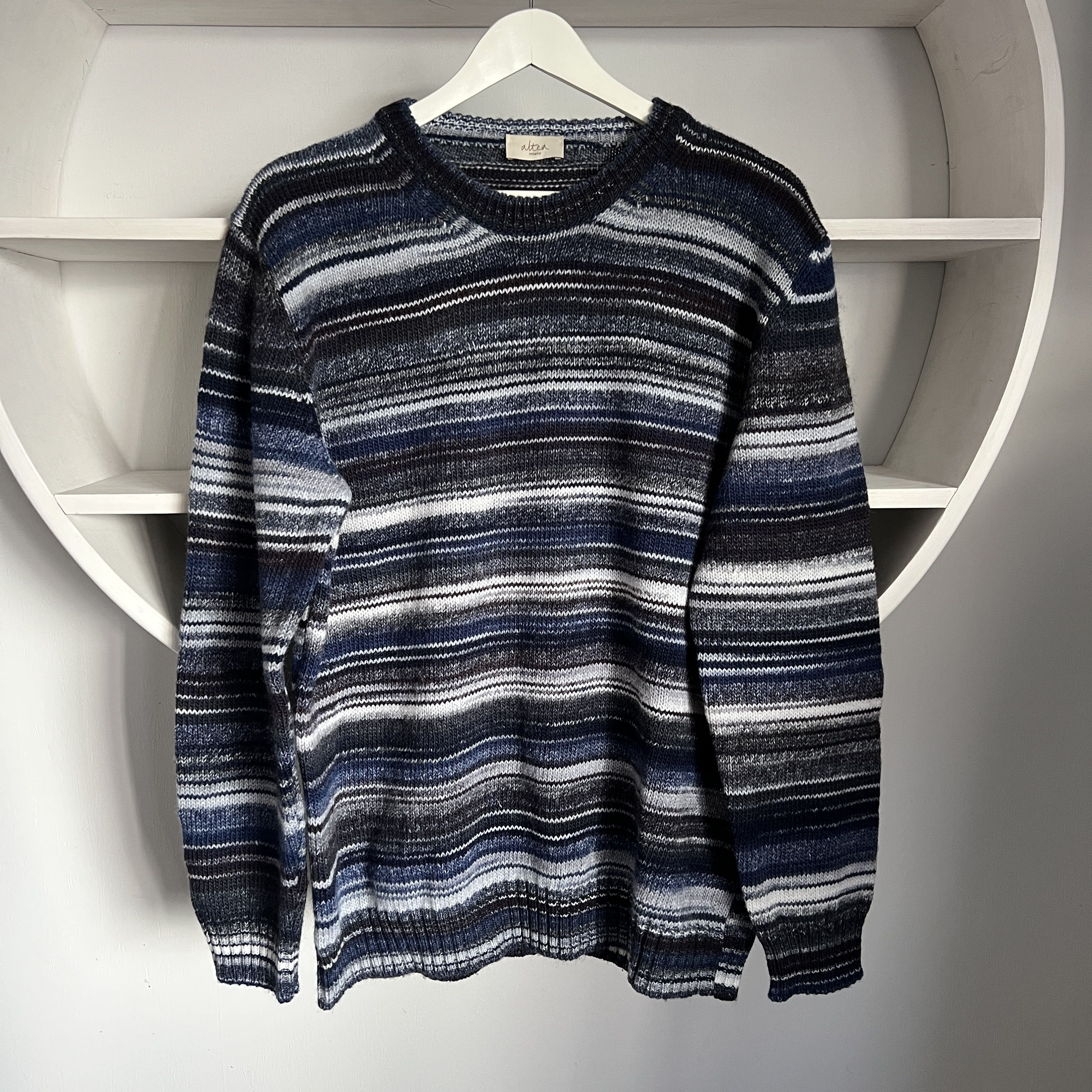 Altea Men's ALTEA MILANO Wool Knitted Stripped Sweater Size L Size US L / EU 52-54 / 3 - 1 Thumbnail