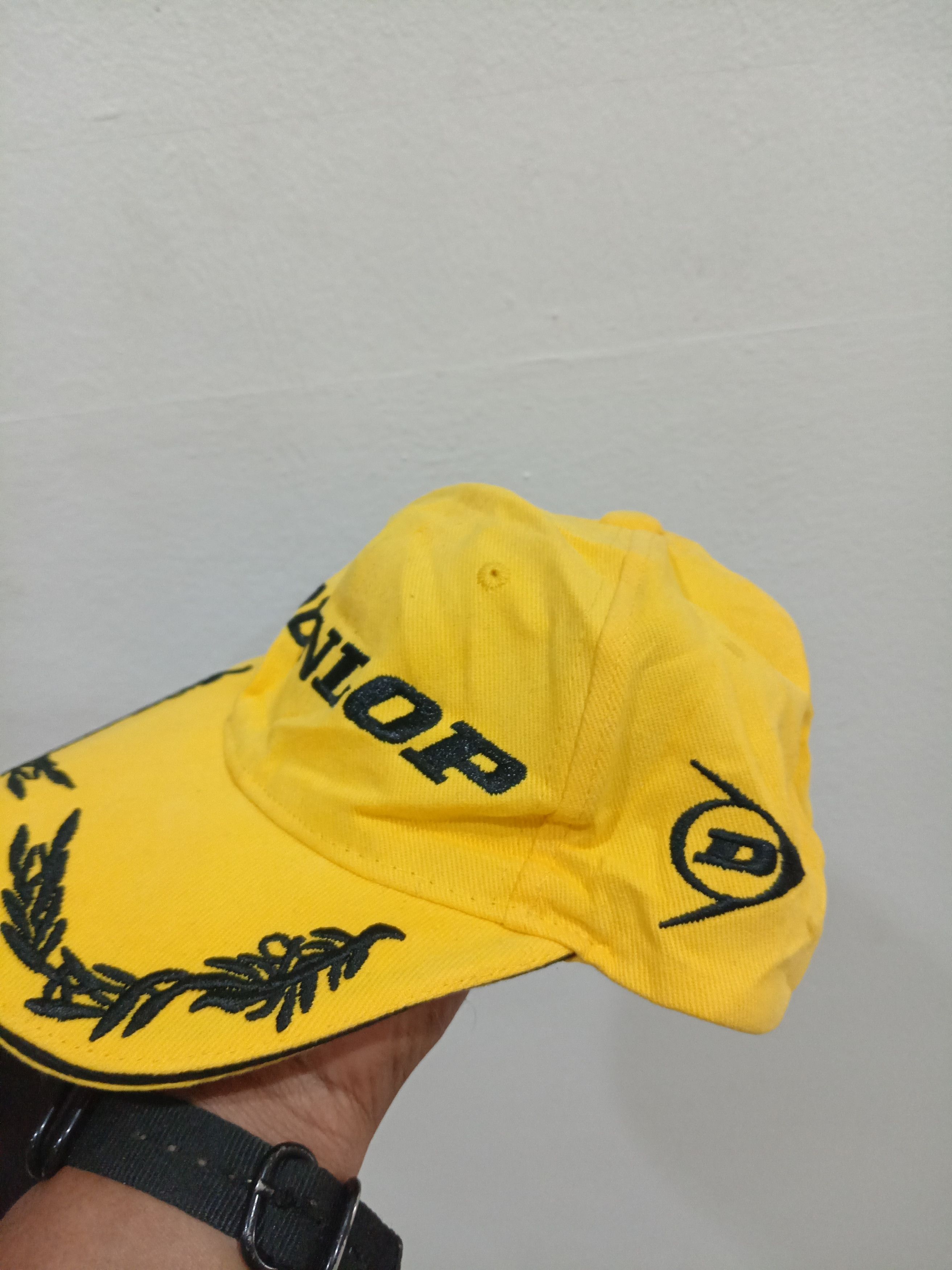Dunlop Vintage Yellow DUNLOP Motorsports Racing Embroidery hat cap Size ONE SIZE - 3 Thumbnail