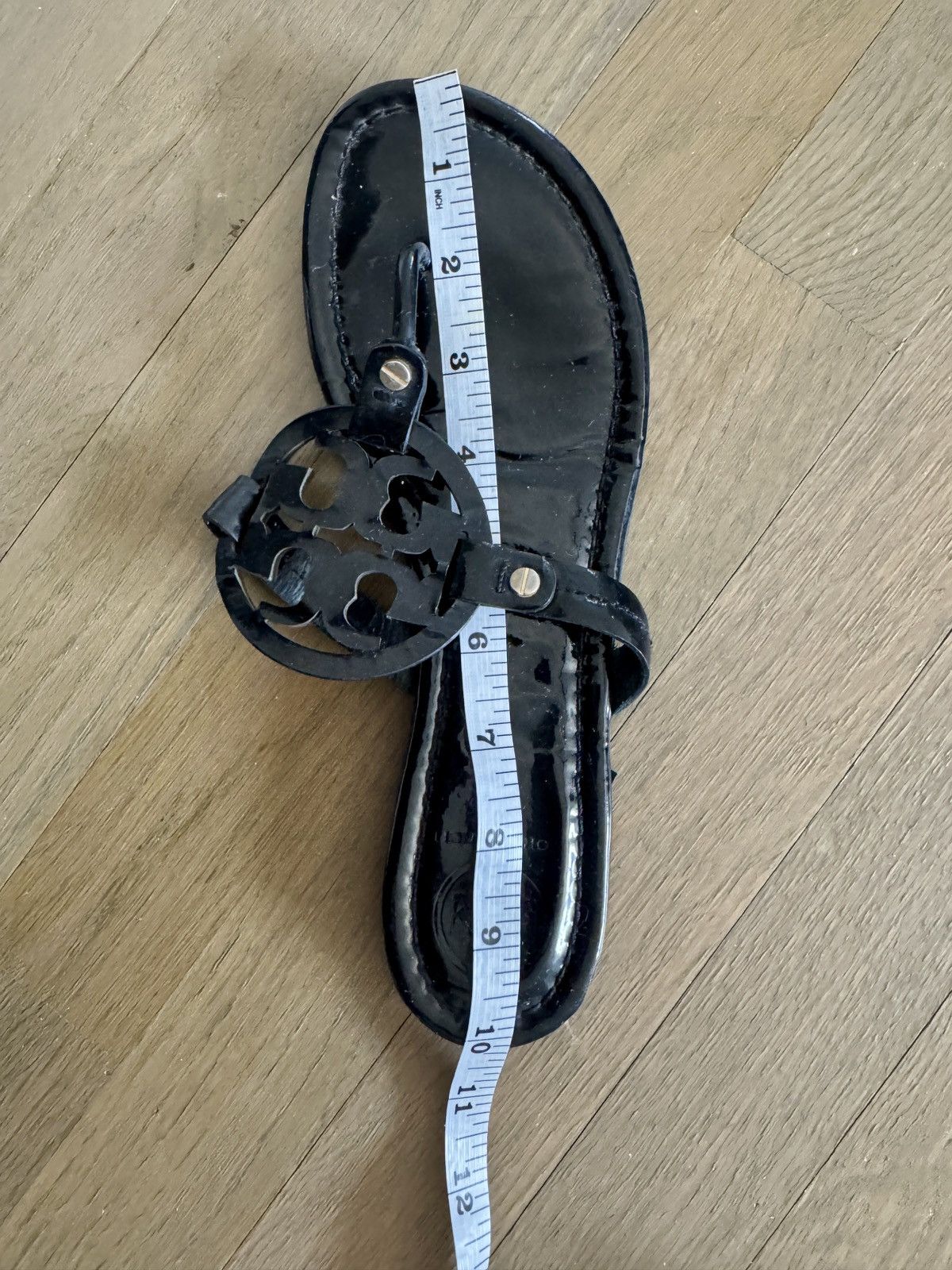 Tory Burch Tory Burch Authentic Miller Sandals Black Patent Leather 7.5 Size US 7.5 / IT 37.5 - 10 Thumbnail