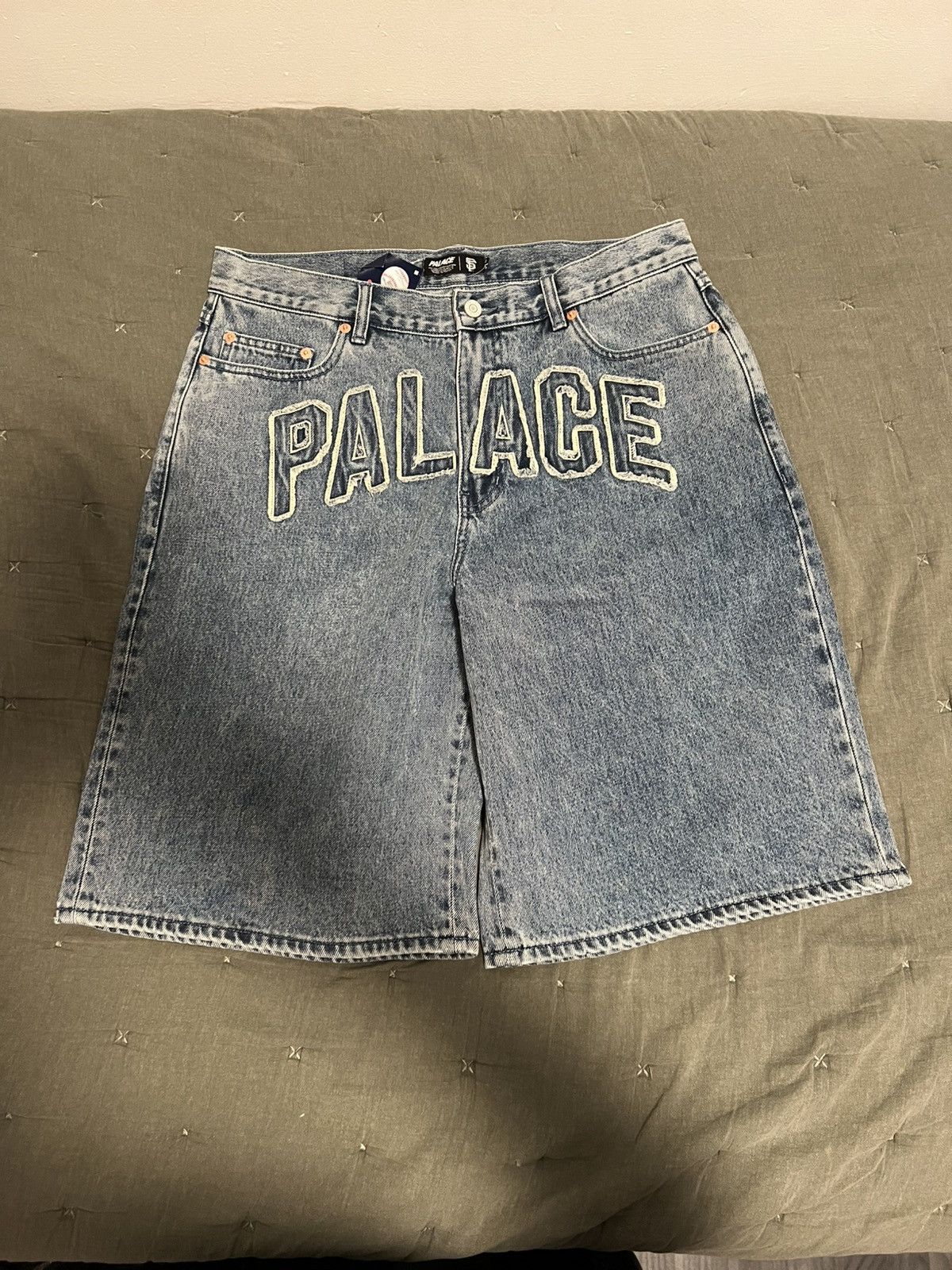 Palace San Francisco Giants Denim Short Stone Wash Size 32