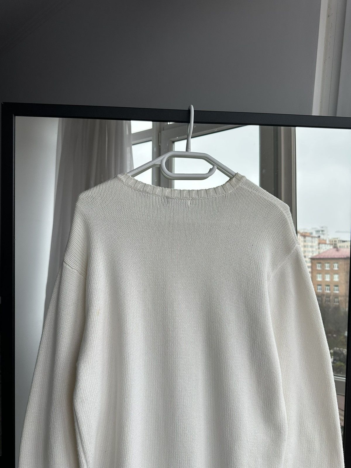 Polo Ralph Lauren Vintage Polo Ralph Lauren White Knitted Sweater Japan Sz XL Size US XL / EU 56 / 4 - 11 Thumbnail