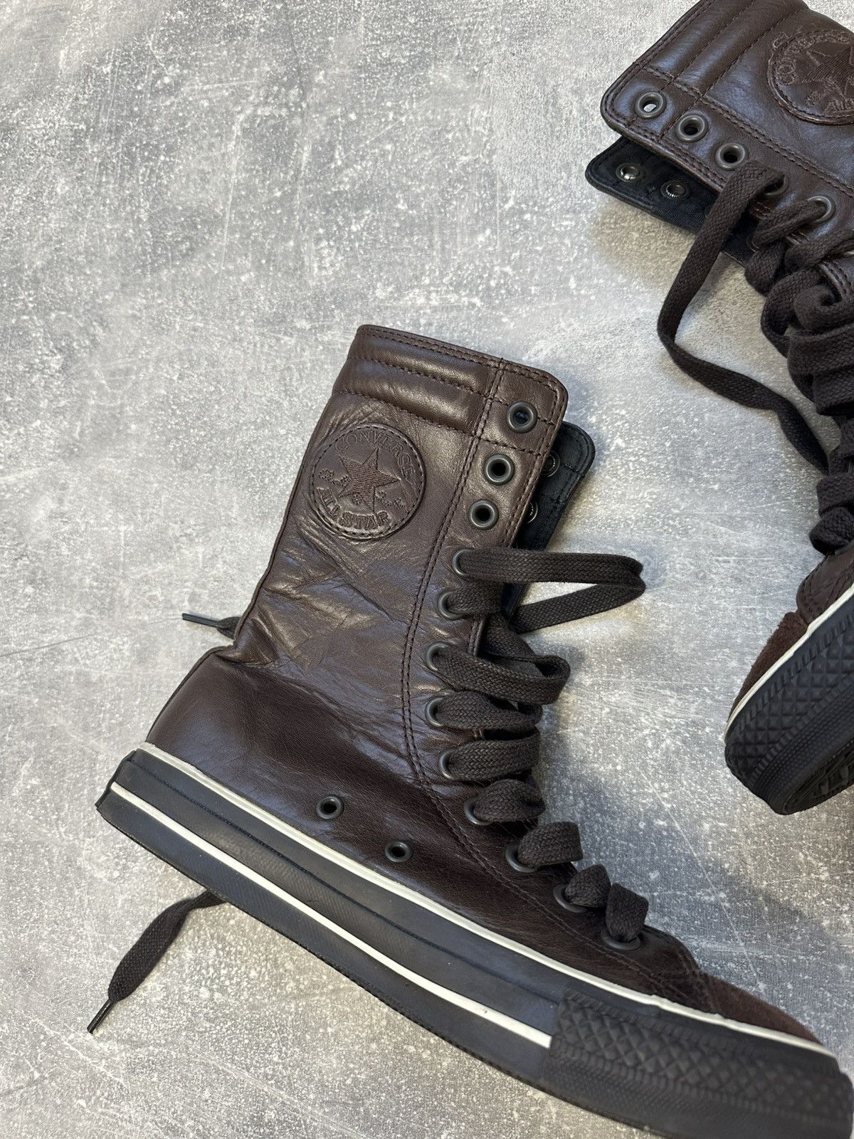 Converse Boxer high boots Converse moto biker leather shoes core Size US 6.5 / IT 36.5 - 3 Thumbnail