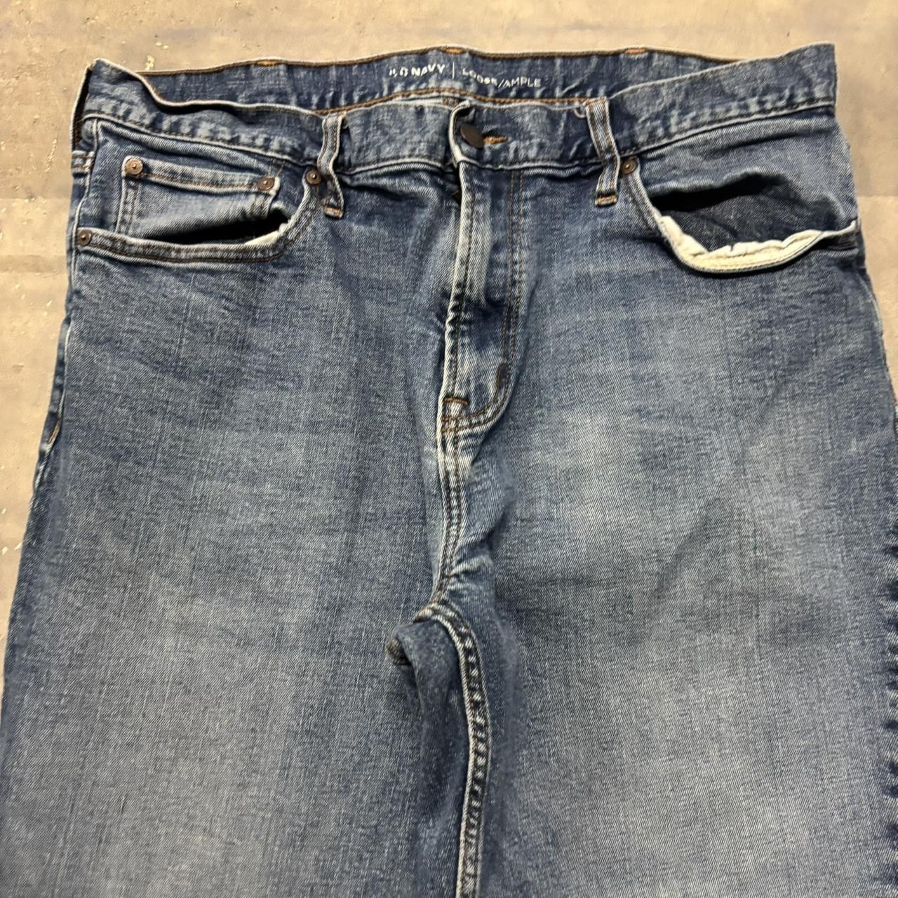 Japanese Brand × Vintage Crazy Vintage Y2K/2000s Grunge Faded Medium Wash Loose Fit Denim Jeans! Size US 36 / EU 52 - 5 Thumbnail