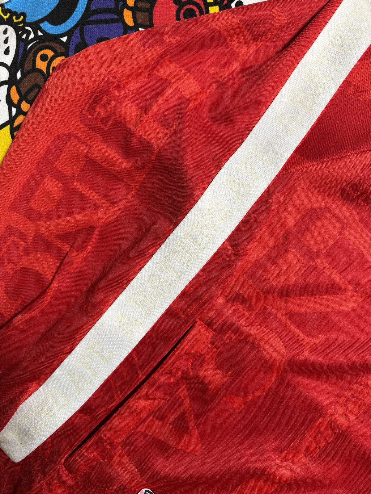 Bape A Bathing Ape Red Polyester Logo Track Jacket Size US L / EU 52-54 / 3 - 5 Thumbnail