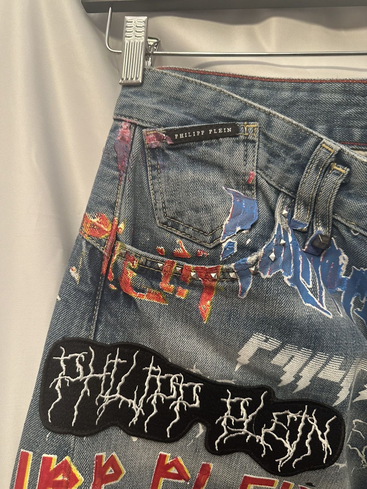 Philipp Plein Philipp Plein Patchwork Denim Size US 32 / EU 48 - 8 Thumbnail