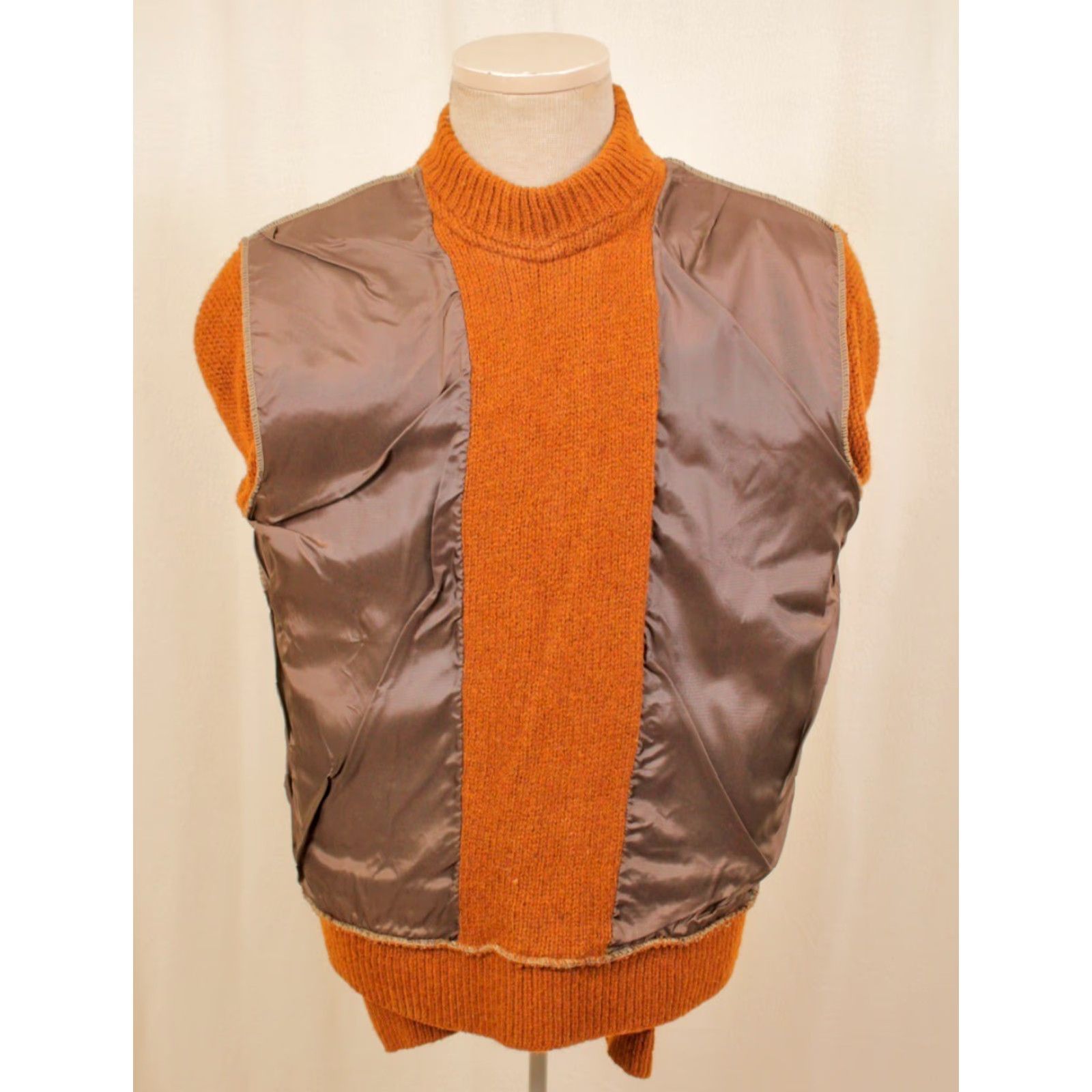 Vintage VTG 60s Sweater Shirt Mens Orange Wool 1960s Decade Vintage Casual Size M Size US M / EU 48-50 / 2 - 3 Thumbnail