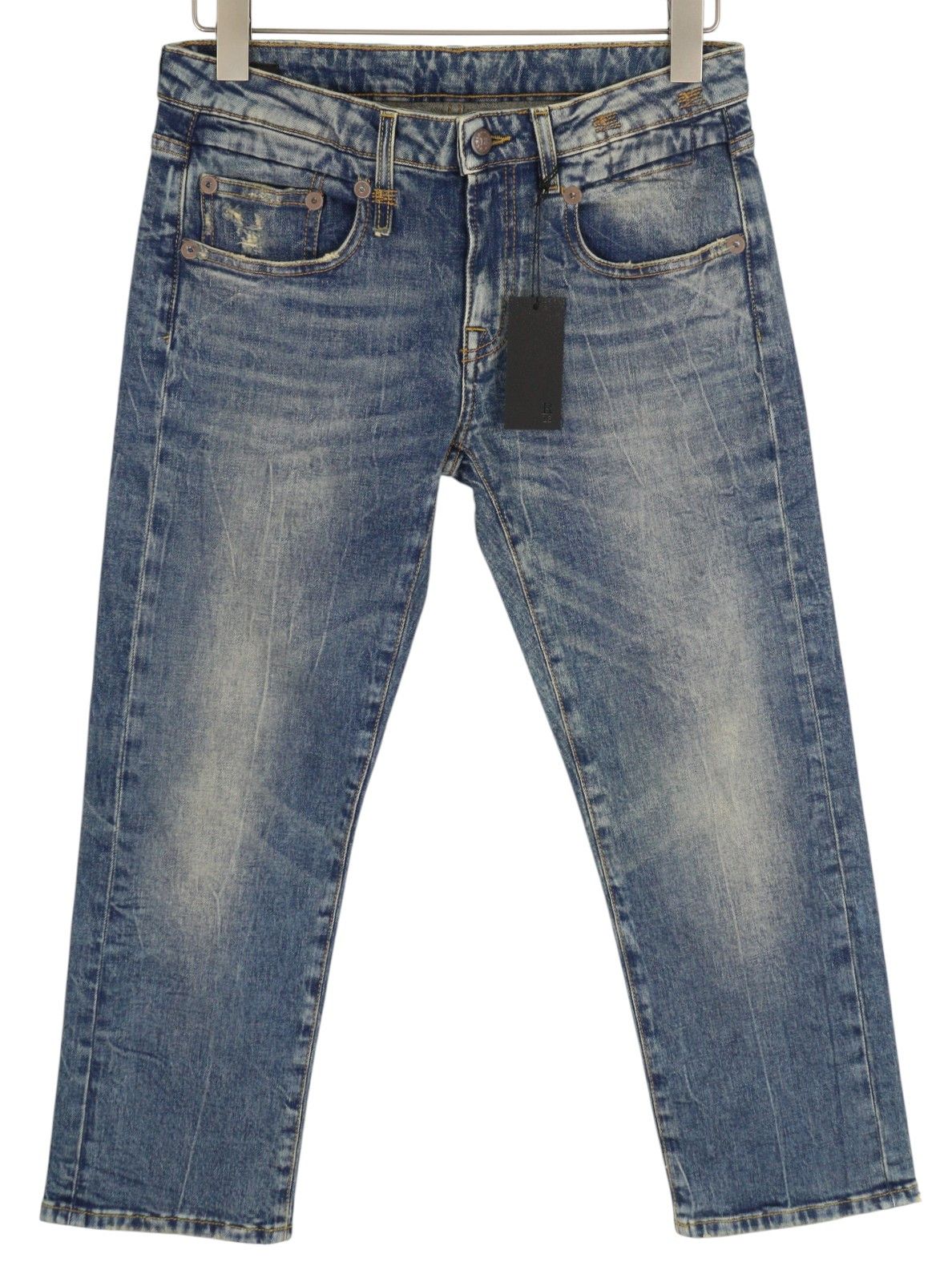 R13 BOY STRAIGHT 27 Washed Ankle Blue Kelly 84450 Size 27" / US 4 / IT 40 - 2 Thumbnail