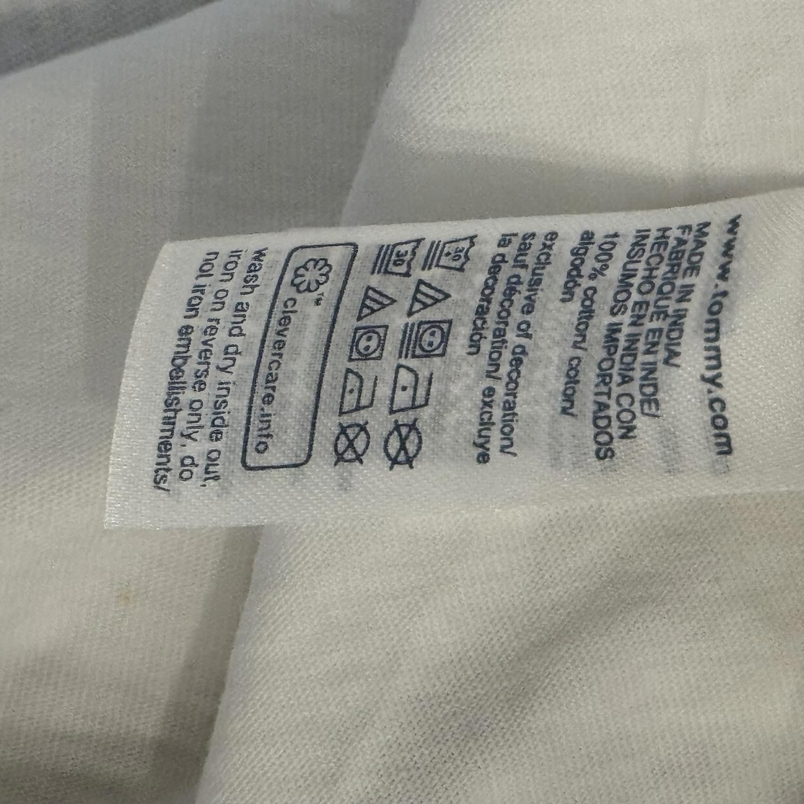 Tommy Hilfiger Tommy Hilfiger Embroidered White Logo T-Shirt Size XS / US 0-2 / IT 36-38 - 5 Thumbnail
