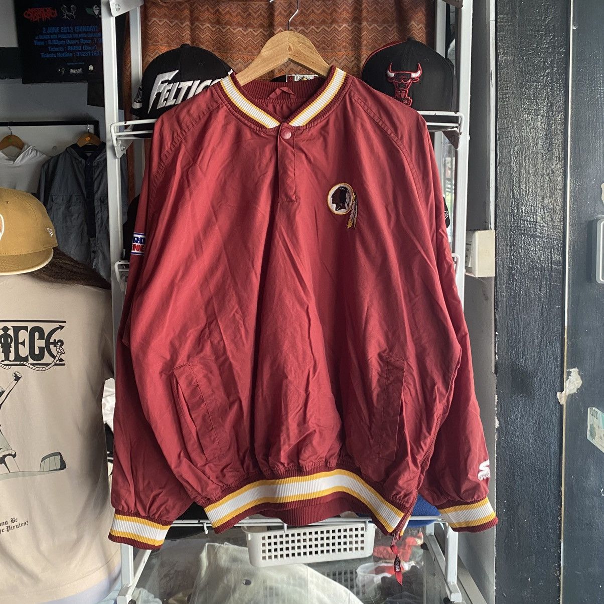Starter Vintage Starter Pro Line Washington Redskins Pullover Jacket Size US L / EU 52-54 / 3 - 2 Thumbnail